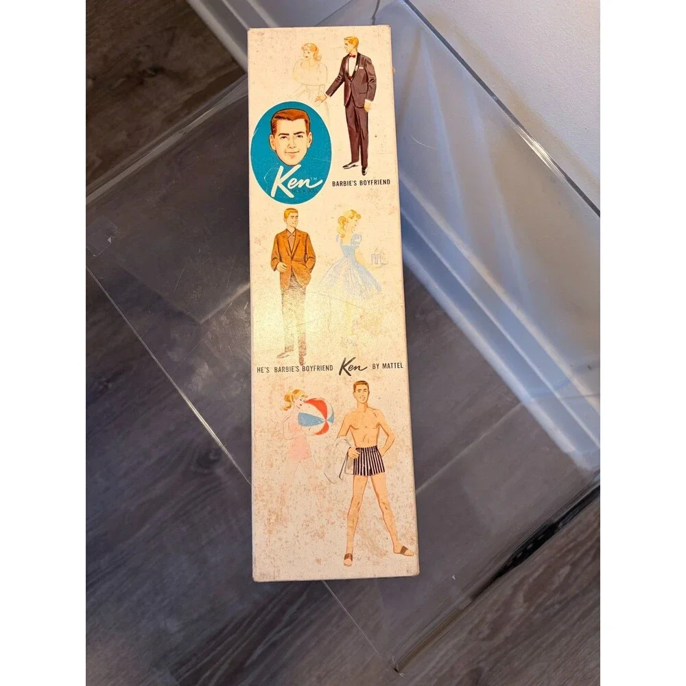 Vintage 1961 Ken Doll #750 Barbie’s Boyfriend Flocked Hair w Original Box Mattel